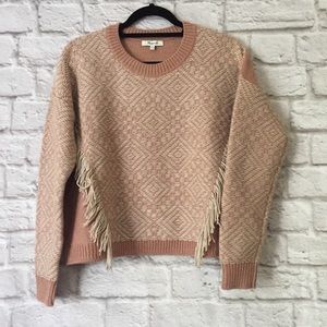 Madewell Reverse Diamond Pullover Sweater Sz M